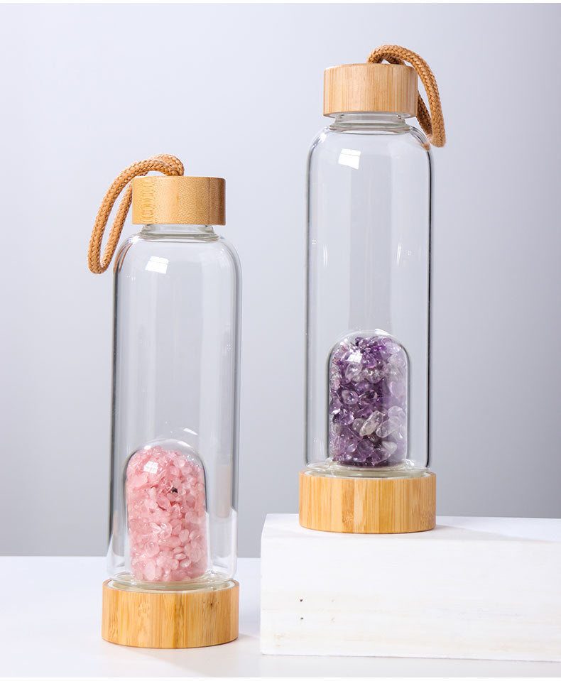 Bouteille d'eau à infusion de cristal - Eau de gemme - Karma et Moi