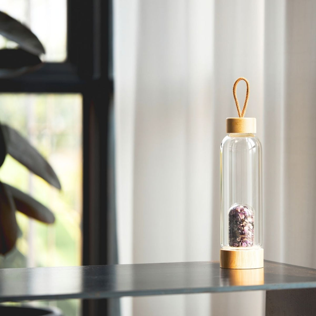 Bouteille d'eau à infusion de cristal - Eau de gemme - Karma et Moi