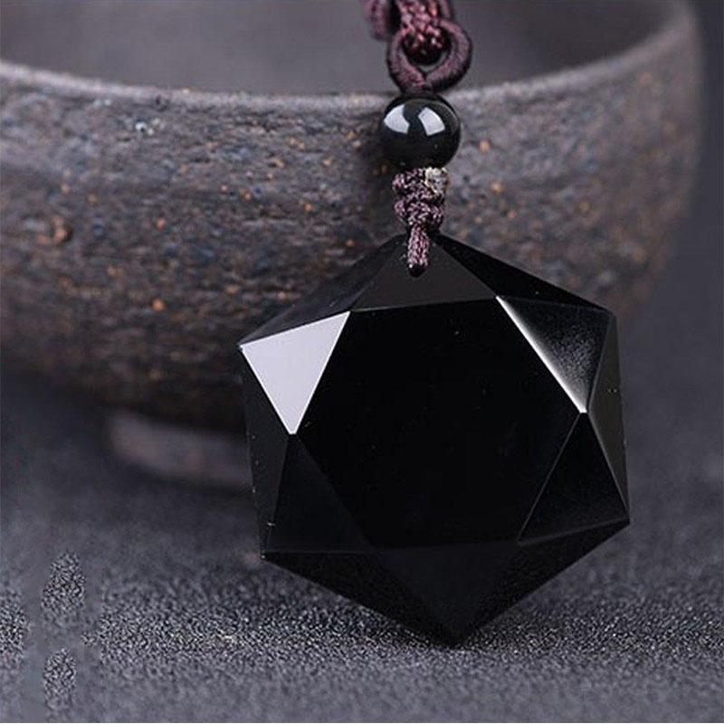 GRATUIT Talisman en obsidienne noire - Collier de protection - Karma et Moi
