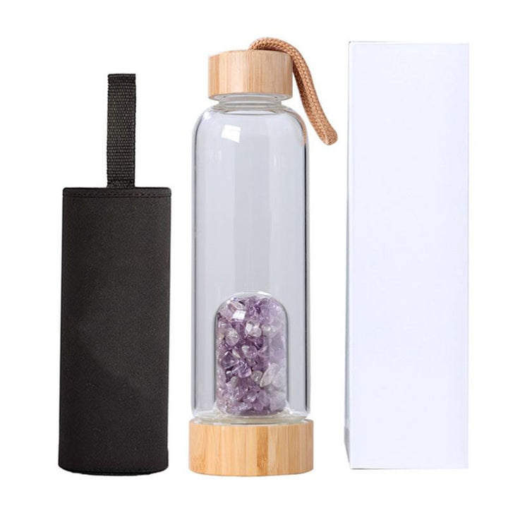 Bouteille d'eau à infusion de cristal - Eau de gemme - Karma et Moi