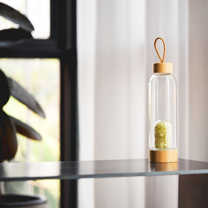 Bouteille d'eau à infusion de cristal - Eau de gemme - Karma et Moi