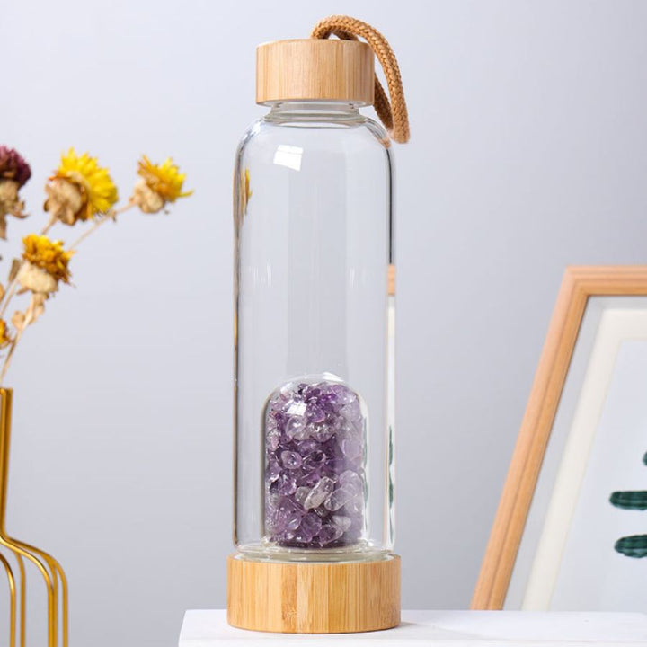 Bouteille d'eau à infusion de cristal - Eau de gemme - Karma et Moi