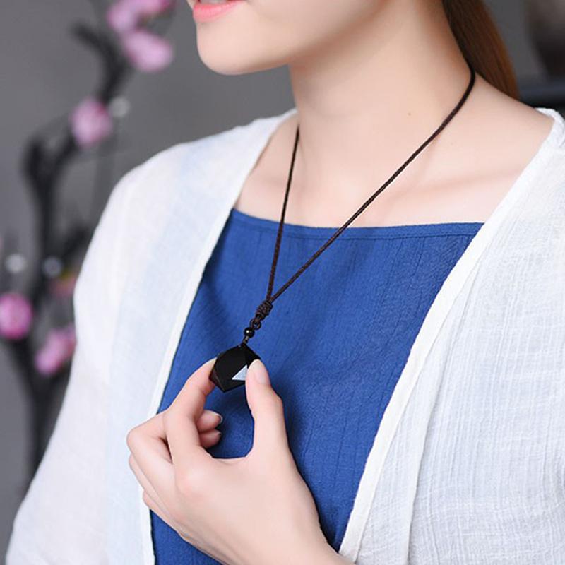GRATUIT Talisman en obsidienne noire - Collier de protection - Karma et Moi