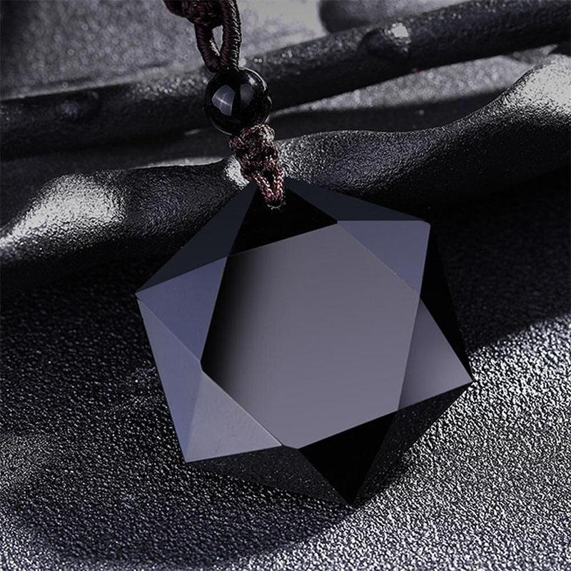 GRATUIT Talisman en obsidienne noire - Collier de protection - Karma et Moi