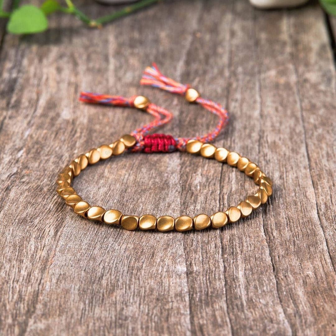 GRATUIT Bracelet tibétain fait main en perles de cuivre - Karma et Moi
