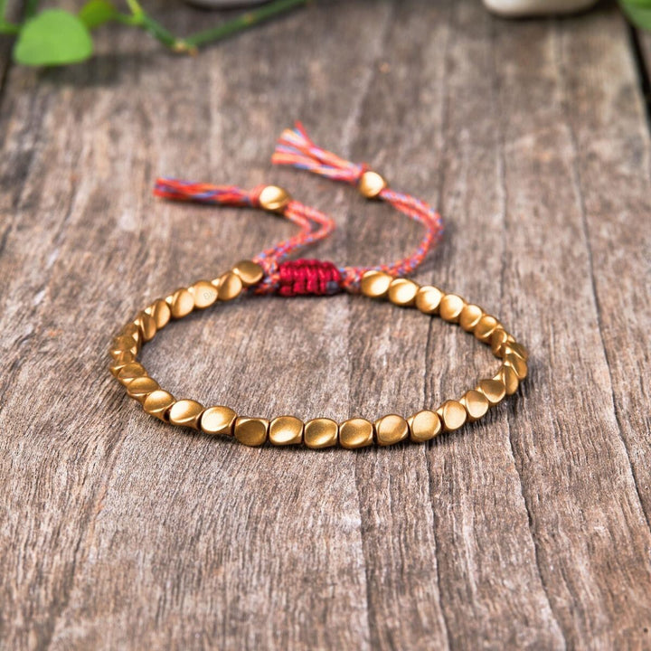 GRATUIT Bracelet tibétain fait main en perles de cuivre - Karma et Moi