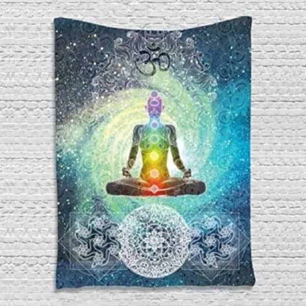 Tapisserie de méditation des 7 chakras - Karma et Moi