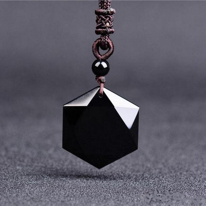 GRATUIT Talisman en obsidienne noire - Collier de protection - Karma et Moi