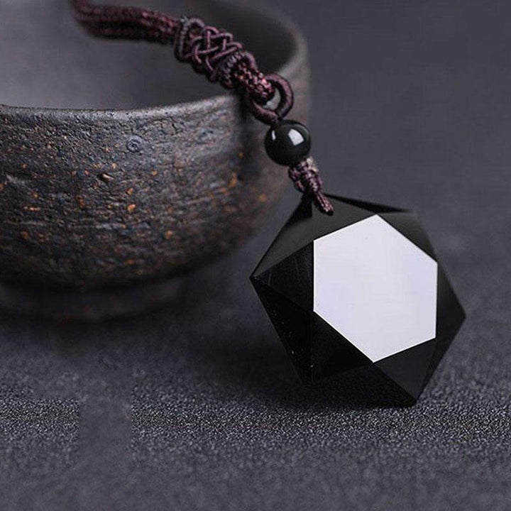 GRATUIT Talisman en obsidienne noire - Collier de protection - Karma et Moi