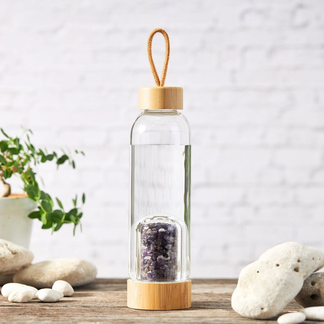 Bouteille d'eau à infusion de cristal - Eau de gemme - Karma et Moi