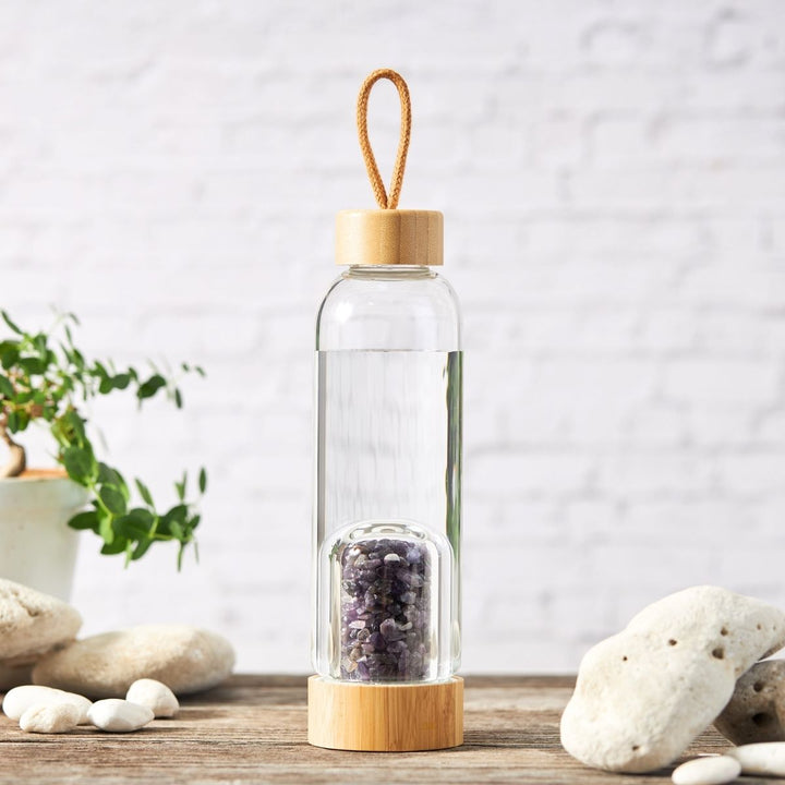 Bouteille d'eau à infusion de cristal - Eau de gemme - Karma et Moi