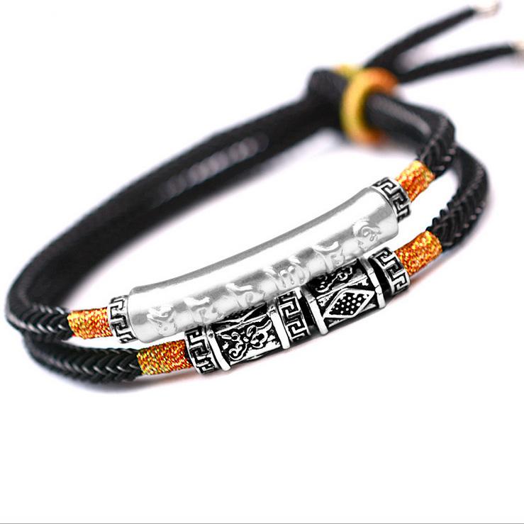 Double bracelet avec mantra tibétain - Karma et Moi