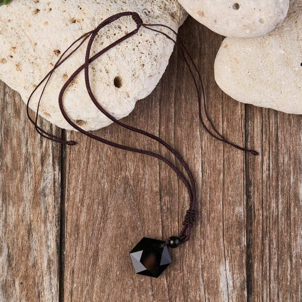 GRATUIT Talisman en obsidienne noire - Collier de protection - Karma et Moi