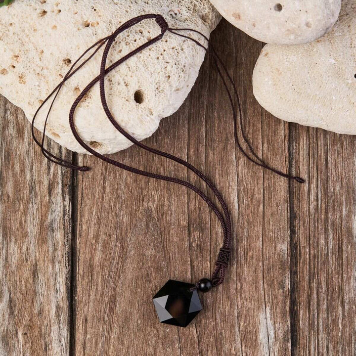 GRATUIT Talisman en obsidienne noire - Collier de protection - Karma et Moi