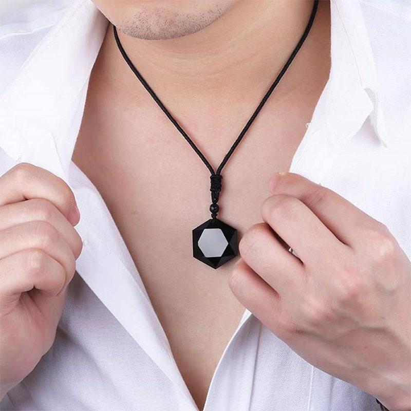 GRATUIT Talisman en obsidienne noire - Collier de protection - Karma et Moi