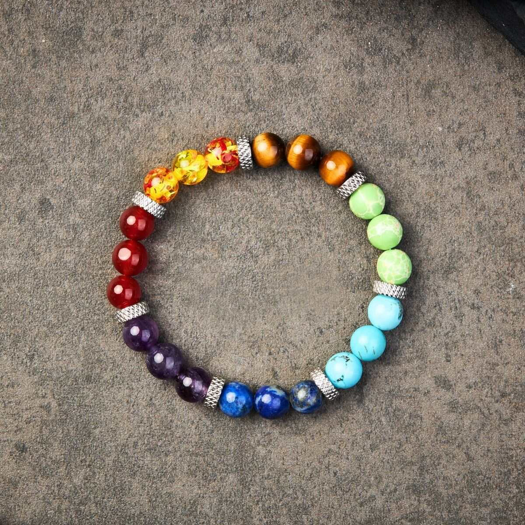 Bracelet de pierres des 7 chakras - Karma et Moi