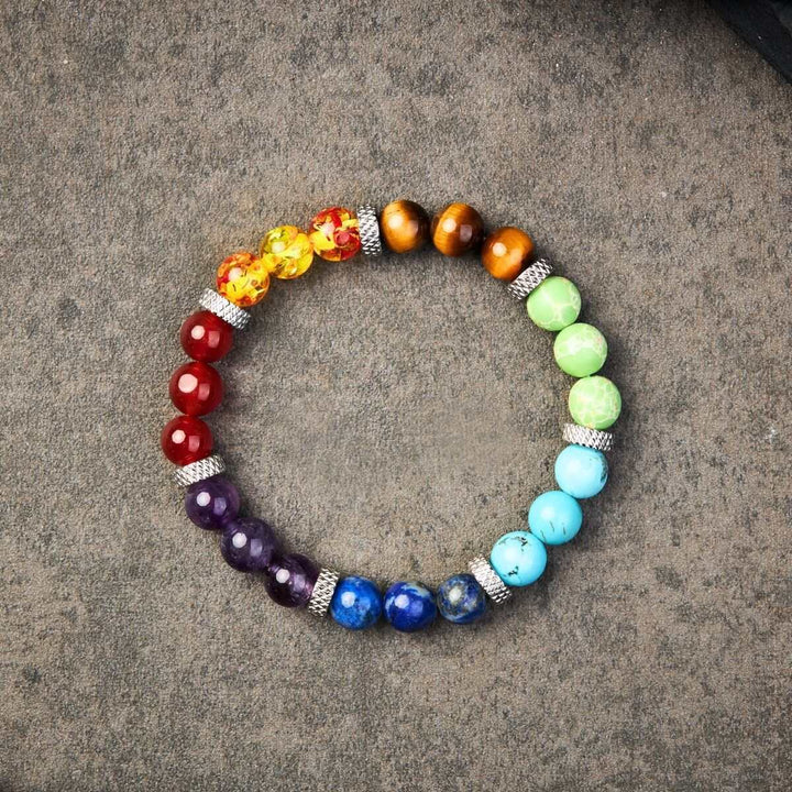 Bracelet de pierres des 7 chakras - Karma et Moi