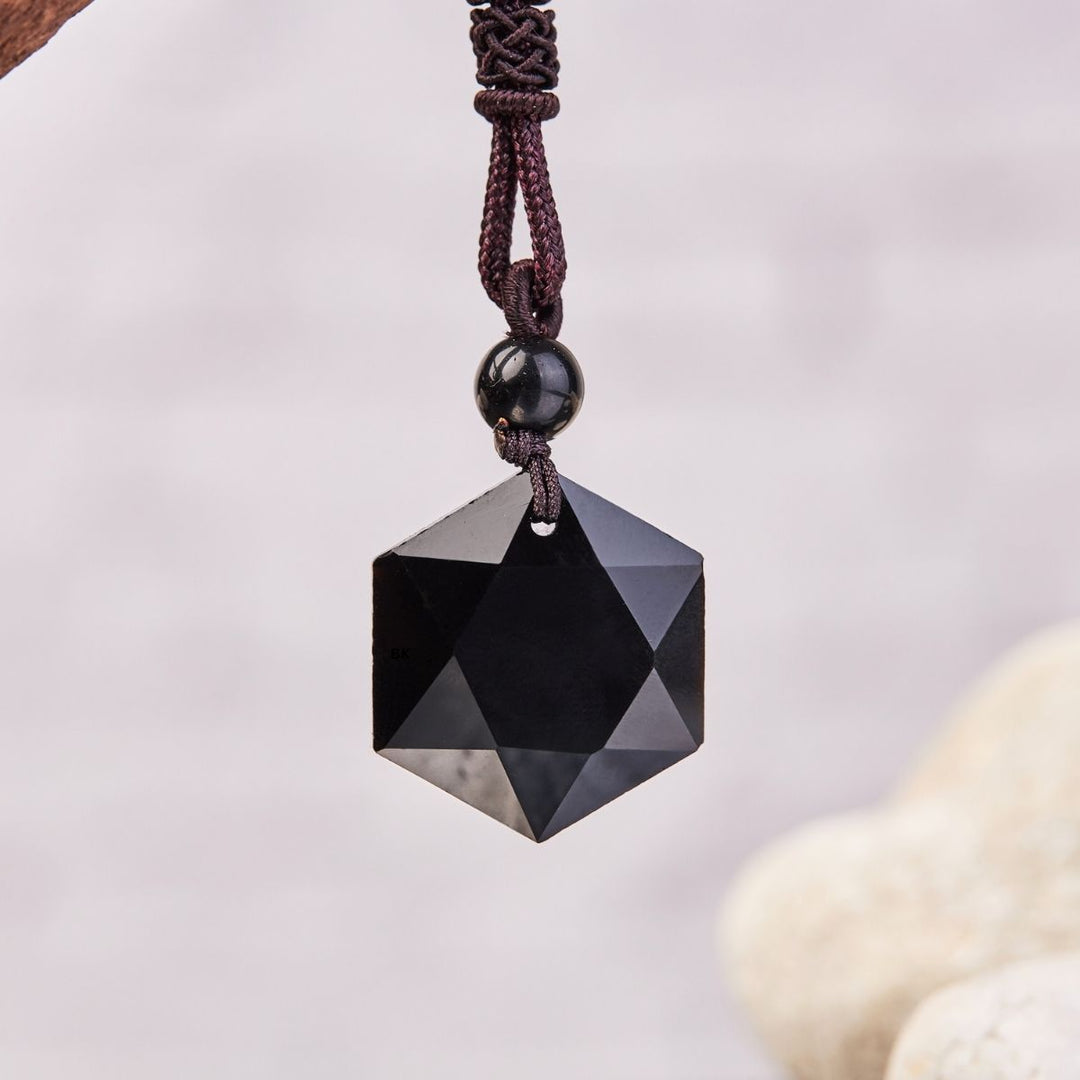 GRATUIT Talisman en obsidienne noire - Collier de protection - Karma et Moi
