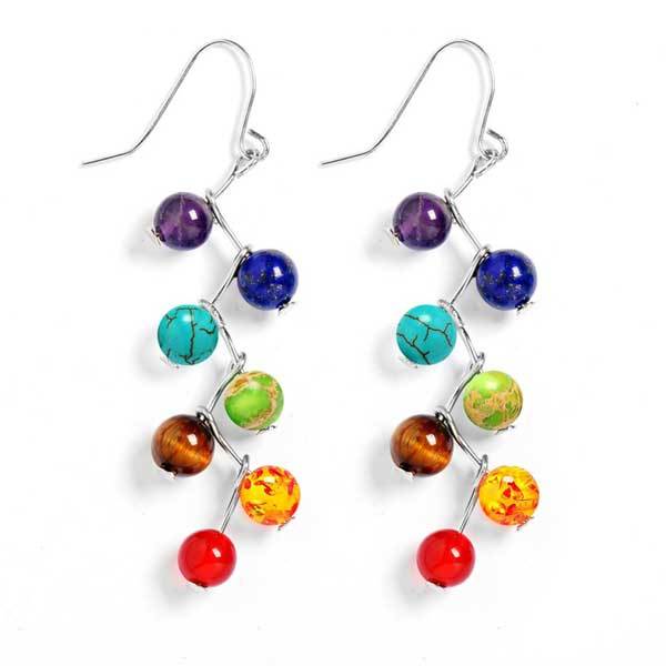 Boucles d'oreille des 7 Chakras - Pour activer des centres d'énergie - Karma et Moi