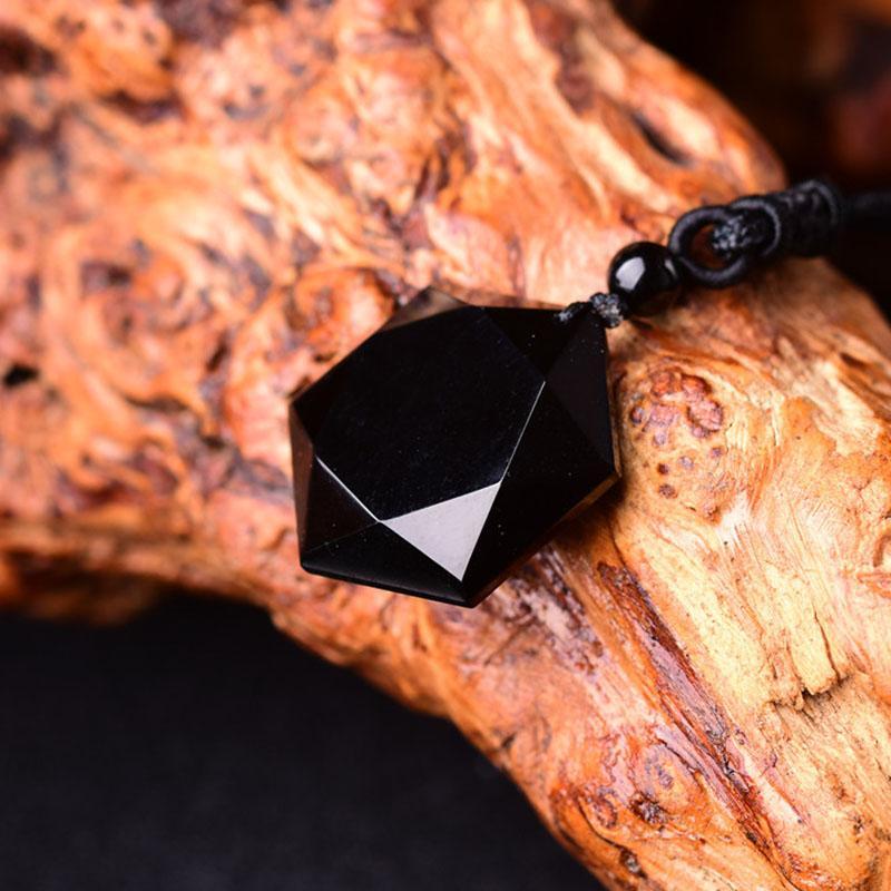 GRATUIT Talisman en obsidienne noire - Collier de protection - Karma et Moi