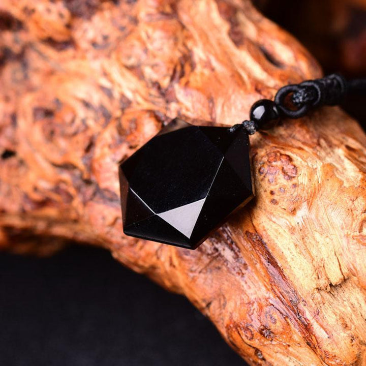 GRATUIT Talisman en obsidienne noire - Collier de protection - Karma et Moi