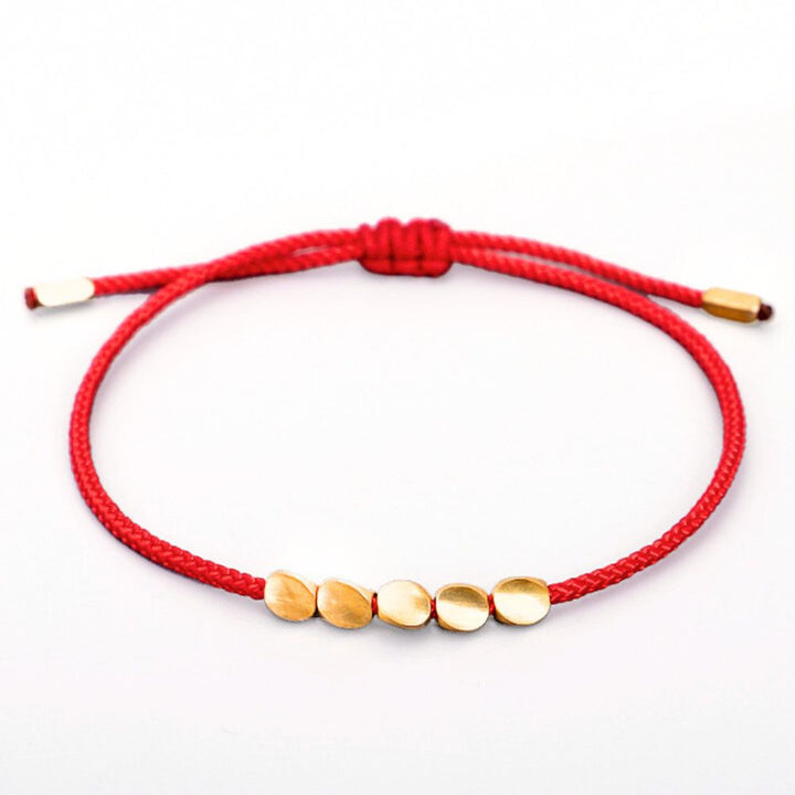 Bracelet en Fil Rouge avec Perles de Cuivre – pour la Santé & la Chance - Karma et Moi