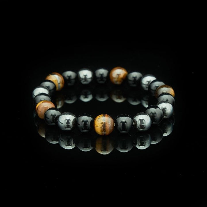 GRATUIT Bracelet de triple protection en obsidienne noire, hématite et œil de tigre - Karma et Moi