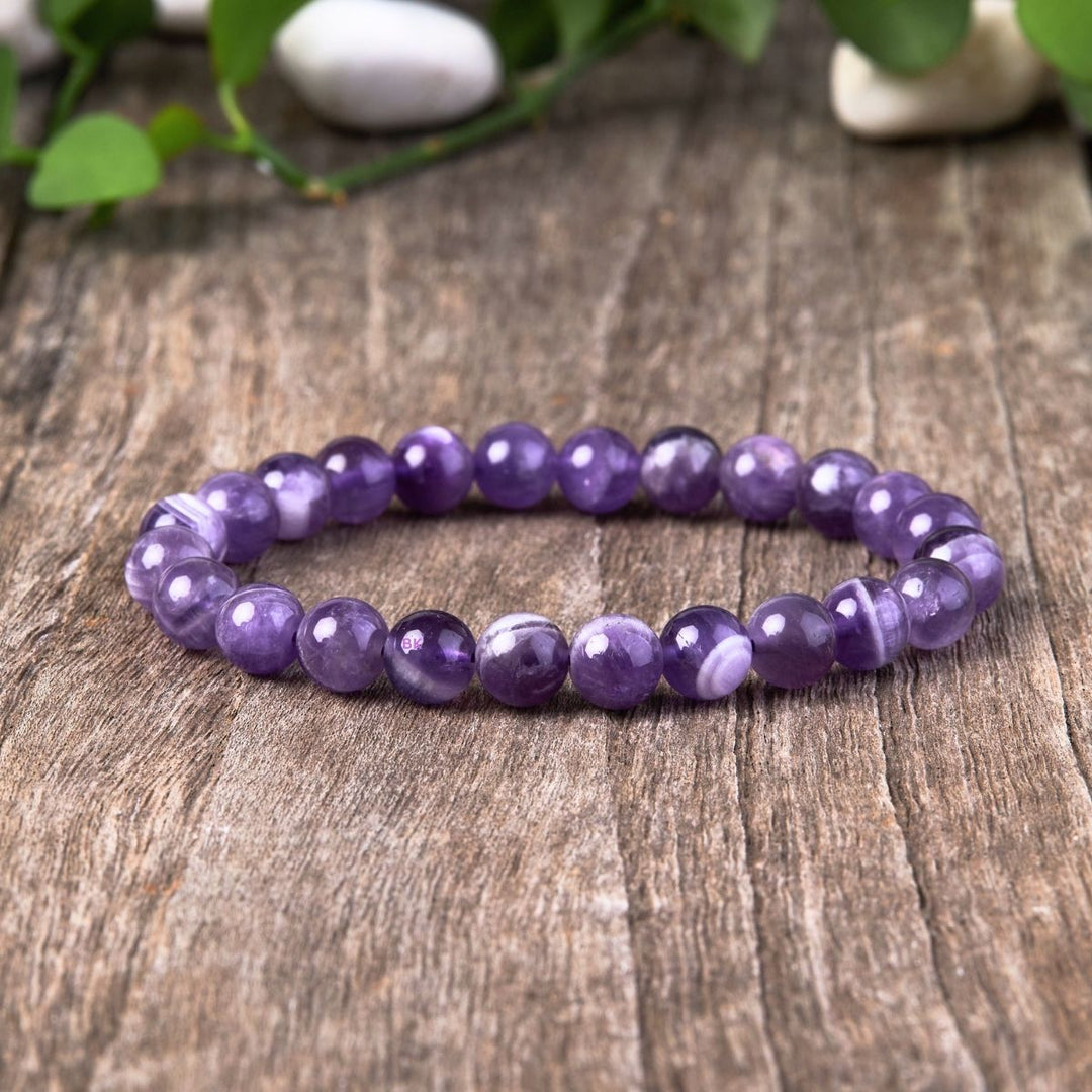 Bracelet de feng shui en cristal d’améthyste - Karma et Moi
