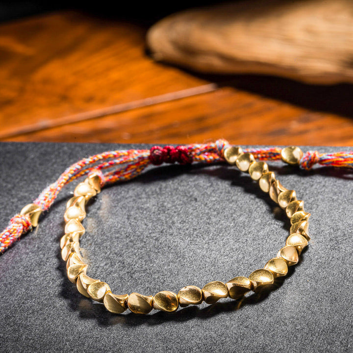 GRATUIT Bracelet tibétain fait main en perles de cuivre - Karma et Moi
