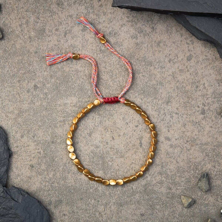 GRATUIT Bracelet tibétain fait main en perles de cuivre - Karma et Moi