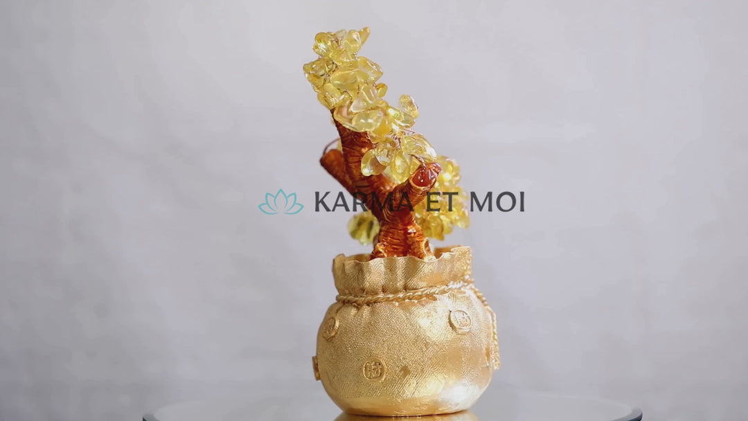 Arbre Feng Shui en citrine "Prospérité et Chance" - Karma et Moi